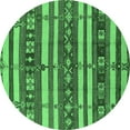 thumbnail image 1 of Ahgly Company Indoor Round Oriental Emerald Green Industrial Area Rugs, 8' Round, 1 of 4