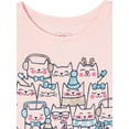 thumbnail image 3 of 365 Kids Girls' Graphic T-Shirt with Short Sleeves, Sizes 4-10, 3 of 3