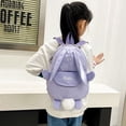 thumbnail image 2 of Mochila de estudiante de estilo universitario, linda, divertida, con orejas de conejo y personalidad, suave, estilo coreano, color rosa, 2 of 6