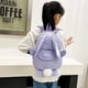 thumbnail image 2 of Mochila de estudiante de estilo universitario, linda, divertida, con orejas de conejo y personalidad, suave, estilo coreano, color rosa, 2 of 6
