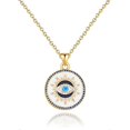 thumbnail image 1 of Collar de mal de ojo, collar de protección de oro, joyería de mal de ojo hecha a mano para mujeres, collar de ojo Ojo Turco, colgante amuleto de la suerte, collar de tercer ojo cumpleaños, 1 of 5