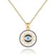 thumbnail image 1 of Evil eye necklace gold protection necklace, Handmade evil eye jewelry for women, Eye necklace Ojo Turco pendant luck amulet, Third eye necklace birthd, 1 of 4