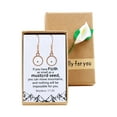 thumbnail image 3 of Real Mustard Seed Hook Dangle Earrings Stainless Steel Faith Religious Jewelry with Gift Box Y1564 (Rose Gold, Round), 3 of 8