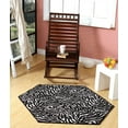 thumbnail image 3 of Furnish My Place Zebra Migrant Beauty Area Rug, Animal Print Area Rug, Indoor Rug, Pet-Friendly Rug, Home Decor Rug, Perfect for Living Room, 2' Hexagon - Set of 5, 3 of 5