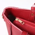 thumbnail image 4 of Mwjwdo Women's Vintage Oil Wax Leather 4-Piece Tote Bag Set, Solid Color Top Handle Satchel Crossbody Handbags for Daily Commute Red, 4 of 9