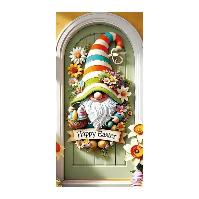 TIELUTT Rideau de Porte de Pâques Intérieur Extérieur Célébration Saisonnière Robe d'Événement pour Femmes Fête Chemise d'Horizon Décorations de Fête pour Adultes Femmes Fête d'Anniversaire pour Enfants 8-12 Chaises d'Événement pour Enfants