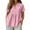 Pink, variant on vigerkar Peplum Tops Summer Short Sleeve Pleated Flowy Shirts Casual Loose V Neck Blouse (White, L)