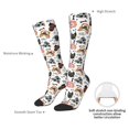 thumbnail image 4 of Goofa Hip Hop Dog Pattern Adult Stockings, Color-Block Knee High Socks, Comfortable and Breathable, Soft and Stretchable, Sports, and Decoration, 4 of 6