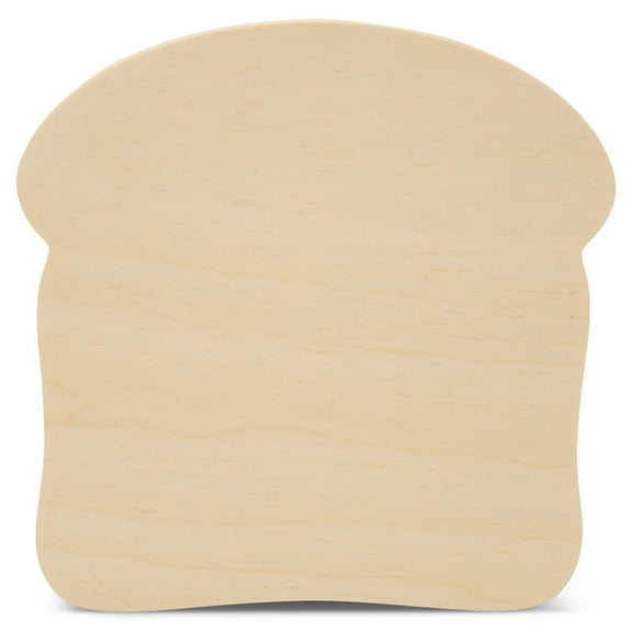 Bread Slice Wood Cutouts 5-inch, 1/4 inch Thick, Pack of 10 Wooden Crafts to Paint, Wooden Cutouts for Crafts, by Woodpeckers