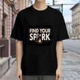 thumbnail image 3 of Vintage T Shirt, Find Your Spark, Fun Skull Print 2,Cotton T-Shirt for Men, 23315653,Black, XL, 3 of 8
