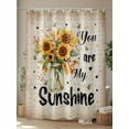 thumbnail image 4 of Shower Curtain Sunflower in Mason Jar Shower Curtains for Bathroom, Waterproof Polyester Shower Curtain Set with Hooks, Extra Long 72" x 84" You Are My Sunshine, 4 of 6