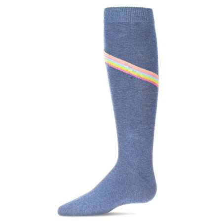 

MeMoi V Stripe Lurex Cotton Blend Knee High Socks - Girls - Female