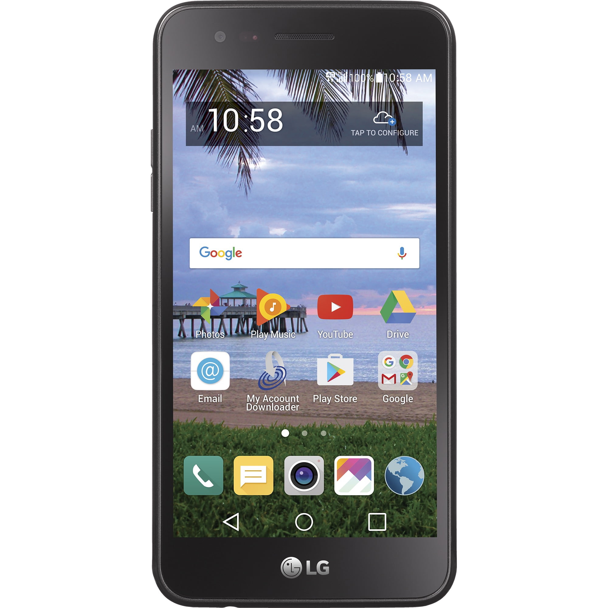 TracFone LG Rebel 2 8 GB Prepaid Smartphone, Black