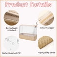 thumbnail image 3 of Bolsa de Maquillaje RSRSLEII Boho Pequeña Transparente de PVC Impermeable con Asa, 3 of 8