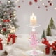 thumbnail image 4 of Portavelas de cristal para decoración de coronas de árbol de Navidad | Soporte para velas transparente para decoración navideña del hogar | Adorno para chimenea de mesa de cena romántica, 4 of 7
