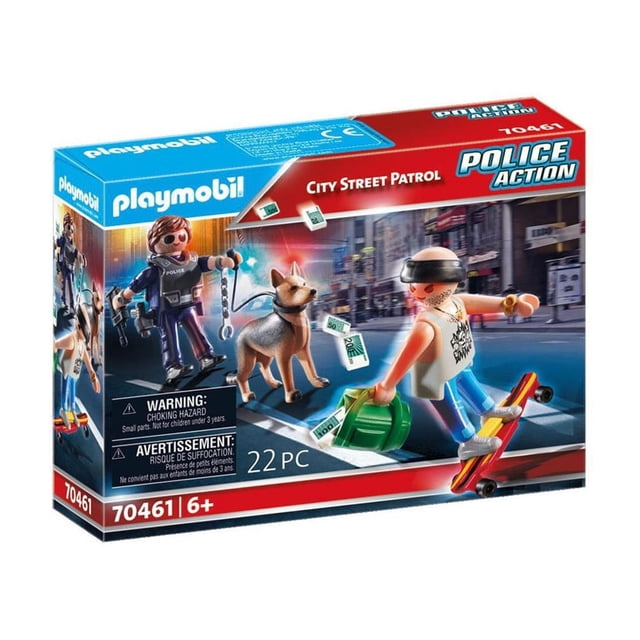 City Street Patrol Playmobil Police Action 22 Piezas 58 Piezas