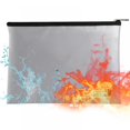 thumbnail image 1 of Fireproof Document Bags 13.8”x 9.9”Waterproof and Fireproof Money Bag Fireproof Safe Storage Pouch with Zipper for A4 Document Holder File Cash and Tablet, 1 of 10