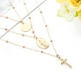 thumbnail image 5 of Latrodar Religious Style Multi Chain Necklace Mary Pendant Necklace for Wom Gold, 5 of 9