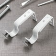 thumbnail image 4 of HONMEET Drapery Rod Brackets Curtain Rod Bracket White Iron 2Pcs Simple and Modern, 4 of 8