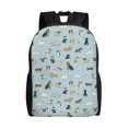 thumbnail image 1 of Disketp Cartoon Doodle Puppy Mochila Unisex de Apertura Lateral Completa, Mochila para Laptop para Escuela, Trabajo y Viajes, 1 of 8