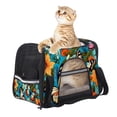thumbnail image 6 of Flower Butterfly Pet Carrier Bag with 900D Oxford Fabric, 17x10x11.8 in - Durable and Comfortable Dog Travel Tote for Small Breeds, 6 of 7