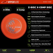 Hyperflite Z-Disc X-Comp Puncture Resistant Dog Flying Disc, 9.25-inch, for Large Dogs