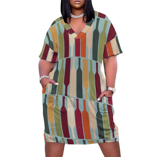 Vestido de verano para mujer Wine Cellar Blue Mood con bolsillos sueltos 2025