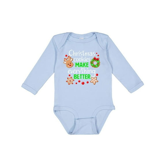 Inktastic Christmas Cookies Make Everything Better Boys or Girls Long Sleeve Baby Bodysuit