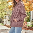 thumbnail image 5 of NOLDARES Women's Oversized Leather Jacket Long Sleeve Zip Up Motocycle Bomber Jackets Coats Outerwear(Pink,XL), 5 of 8