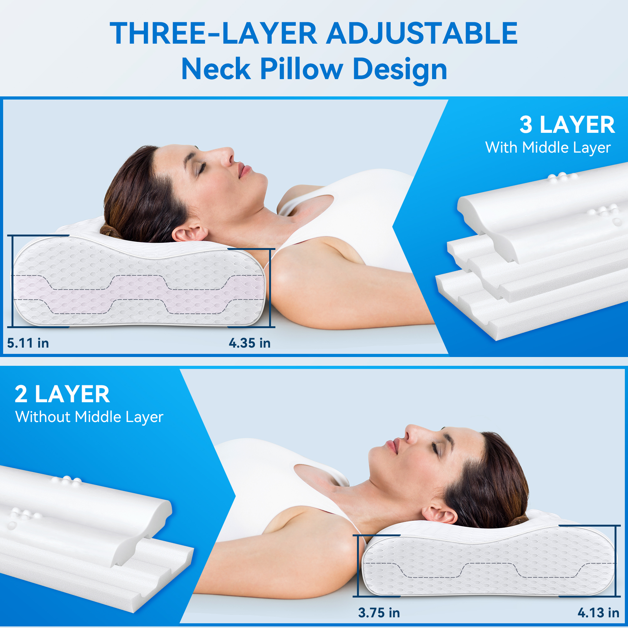 Fcinos Cervical Memory Foam Pillow King photo 5