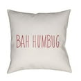 thumbnail image 2 of Surya  Bahhumbug Square Throw Pillow - White & Black - 18 x 18 x 4 in., 2 of 2