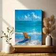 thumbnail image 6 of Orange Beach Chair Oil Painting Canvas Print Wall Art for Living Room Bedroom Hotel Cafe Resort Decor, 6 of 8