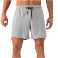 thumbnail image 1 of Mens Pantalones Cortos Atléticos Verano Color Sólido Suelto Deportes, Preathable Entrenamiento Fresco Correr Y Pantalones Cortos de Fitness, 1 of 9