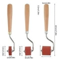 thumbnail image 2 of 3Pcs Brayer Rubber Rollers, Printmaking Brayers, Art Craft Roller, Brayer Ink Roller with Comfort Wooden Handle for Print Stamping Tools Wallpapers and Scrapbooks, 3 Sizes, 2 of 7
