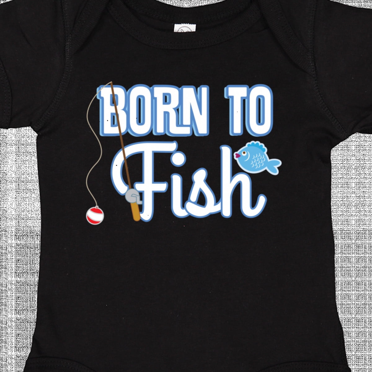 Inktastic Born to Fish Go Fishing Boys or Girls Baby Bodysuit