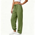 thumbnail image 5 of Drawstring Wide Leg Pants for Women Ghalytn Elastic Waist Sweatpants - Adjustable Hem Casual Jogger Trousers, 5 of 5