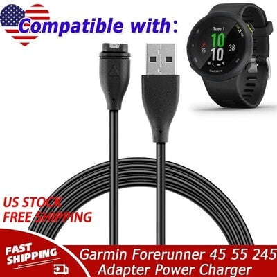 Charger Compatible with Garmin Forerunner 45 55 245 255 265 745 945 955 965