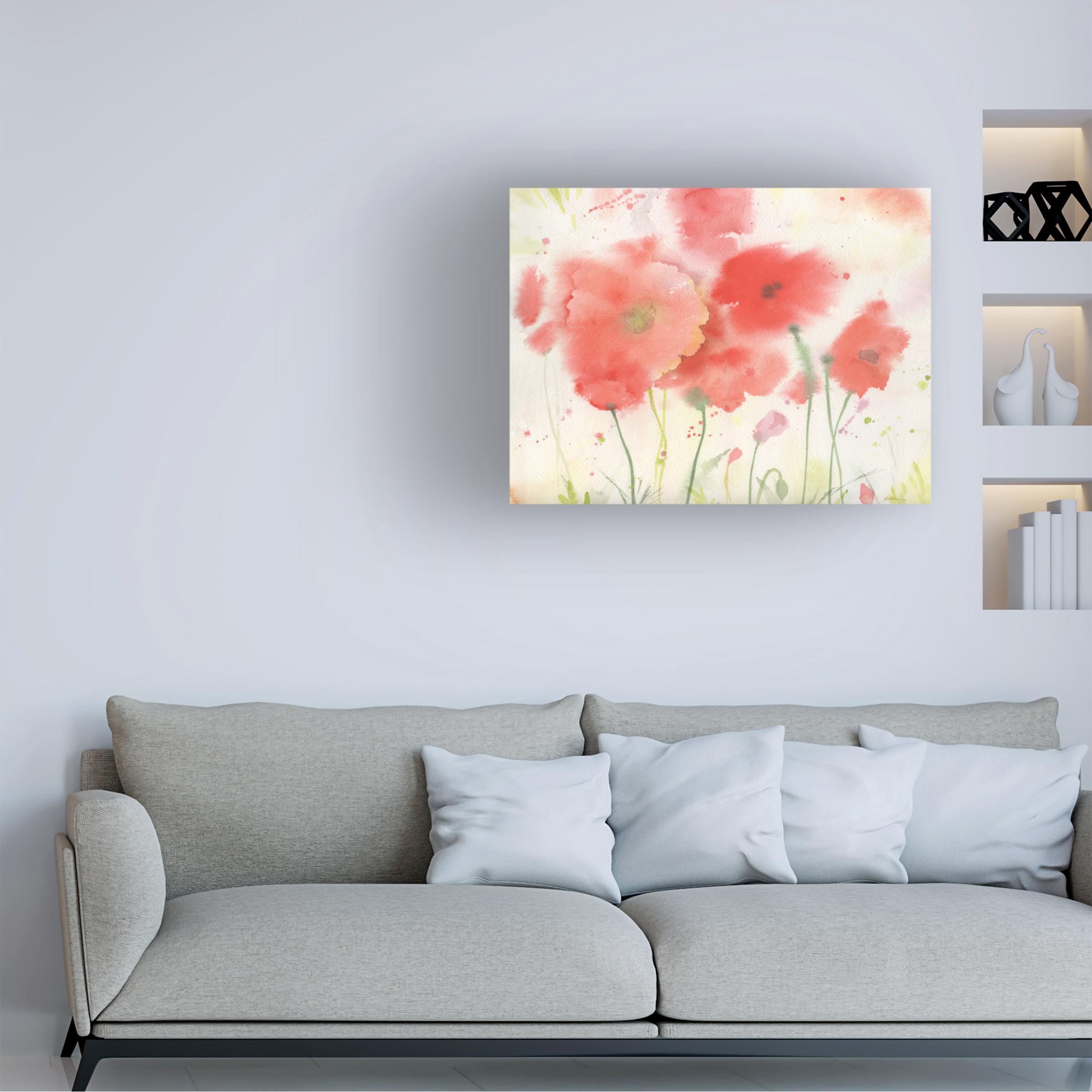 Trademark Fine Art Sheila Golden Coral Fiesta Canvas Wall Art - 18x24