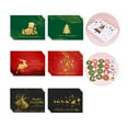thumbnail image 1 of Amdohai 24 Pcs Cartes de Vœux Joyeux Noël avec Autocollants Ensemble 6, 1 of 7