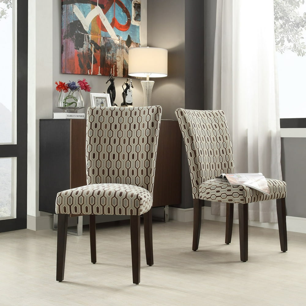INSPIRE Q Catrine Mocha Honeycomb Parsons Dining Chair (Set of 2