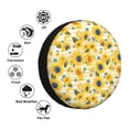 thumbnail image 4 of Logiee Blue Floral Sunflower Print Spare Tire Cover, Universal Wheel Protectors,Waterproof Dust-Proof UV Sun Wheel Tire Cover,Fit for SUV, RV, Travel Trailer, Truck-14 inch, 4 of 6