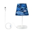 thumbnail image 7 of Table Lamp Medium 7.9x11.8 Inches Table Lamps Night Light Tools & Home Improvement Bedroom Lamp Guest Room Lamp Study Lamp Office Lamp Pretty Blue Roses, 7 of 7