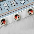thumbnail image 4 of jejeloiu Retro Bull Skull Black Out Curtains,Boho Exotic Style Curtains Pack of 2 (42x63 Each),Rustic Aztec Triangle Bedroom Curtains For Adults,Super Cozy Room Decor, 4 of 6