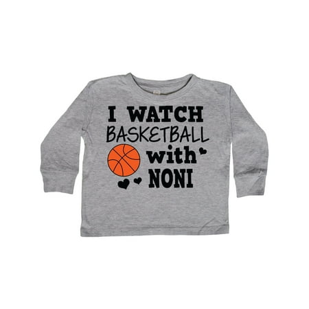 

Inktastic I Watch Basketball with Noni Gift Toddler Boy Girl Long Sleeve T-Shirt