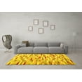 thumbnail image 3 of Ahgly Company Machine Washable Indoor Rectangle Abstract Yellow Contemporary Area Rugs, 2' x 5', 3 of 4