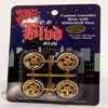OG BLVDs Gold Cragar-style Rims Wheels w/ Low Profile Tires (for Hobby Model Kits) 1/24 1/25 scale
