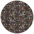 thumbnail image 2 of Addison Rugs Chantille Indoor/Outdoor Transitional Novelty Black Machine Washable Round Rug, 8' x 8', 2 of 7