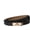 Black, variant on Women Skinny Leather Belt Solid Color Alloy Turn Lock Adjustable Waistband for Dresses Jeans Coats
