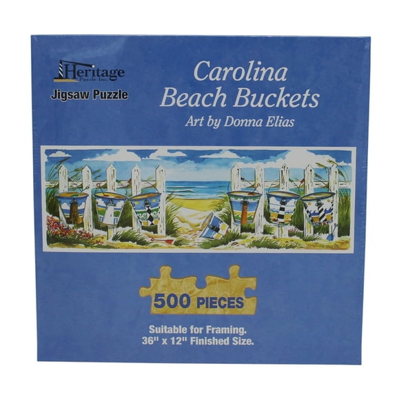 Heritage Puzzle Inc. Carolina Beach Buckets Jigsaw Puzzle (500-Piece)