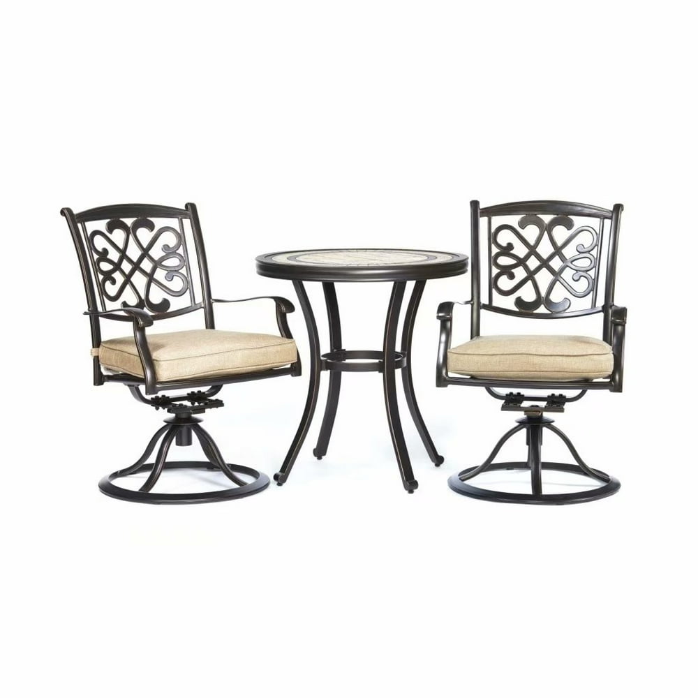 3 Piece Outdoor Furniture Bistro Set, Outdoor Patio Dining Table Chair